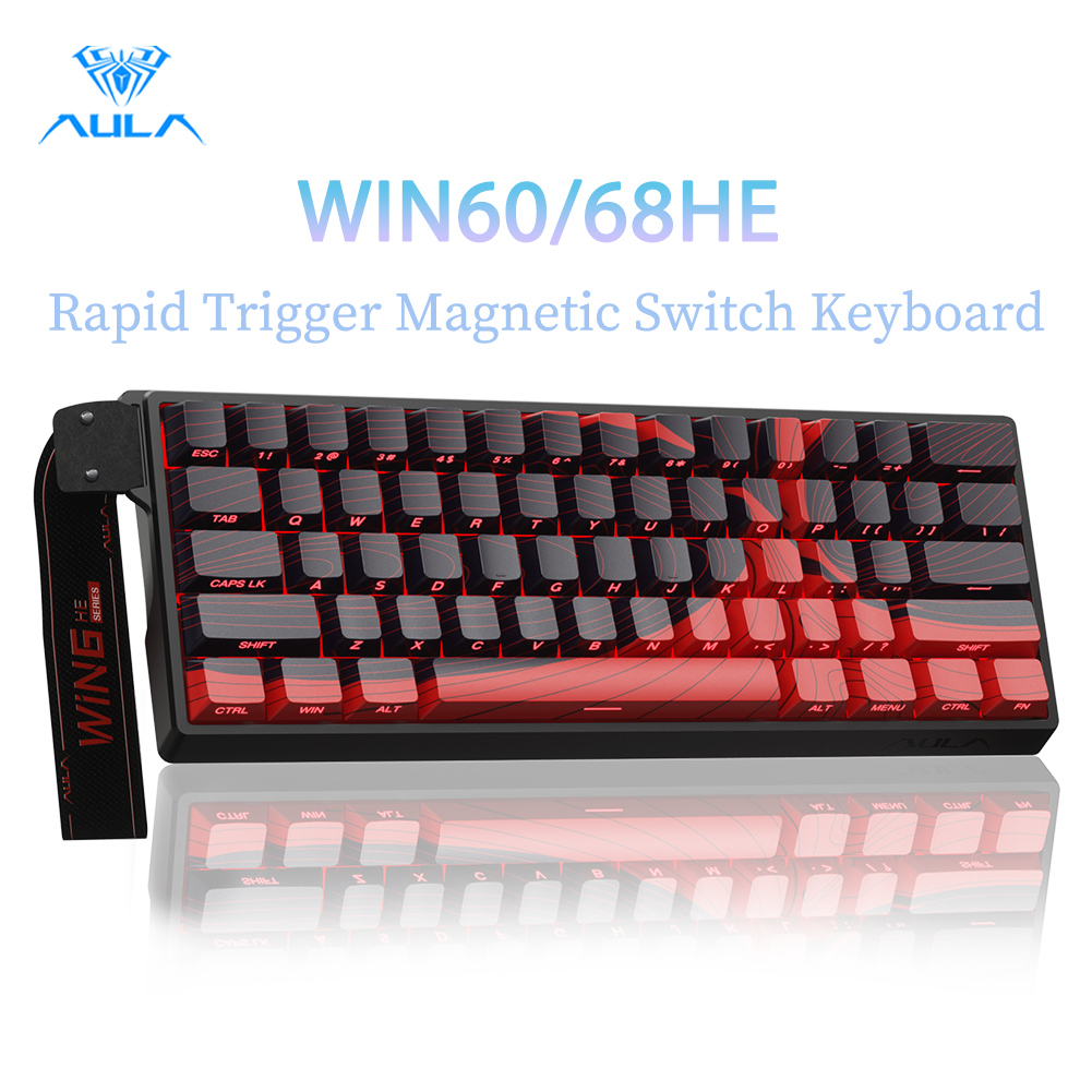 Bàn phím từ tính AULA WIN60 / 68HE RT Gaming Wired RGB Hot-swap 8kHz Bàn phím cơ có độ trễ thấp