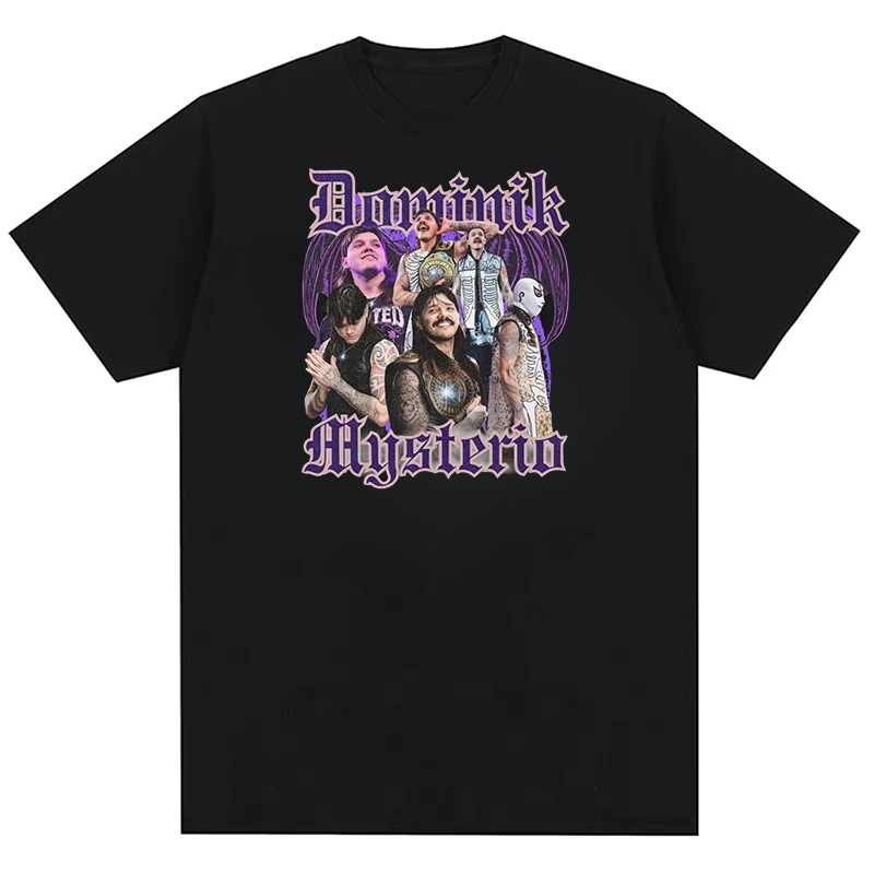 Thời trang tình dục đô vật Dominik Mysterio mùa hè còn hàng, có thể đặt hàng áo thun cotton nguyên c
