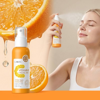 LAIKOU Vitamin C Xịt Da 100ml Hương Cam quýt Làm Sáng Độ Ẩm Xịt Niacinamide Phát Sáng Da Tăng Cường Hydrating Glow