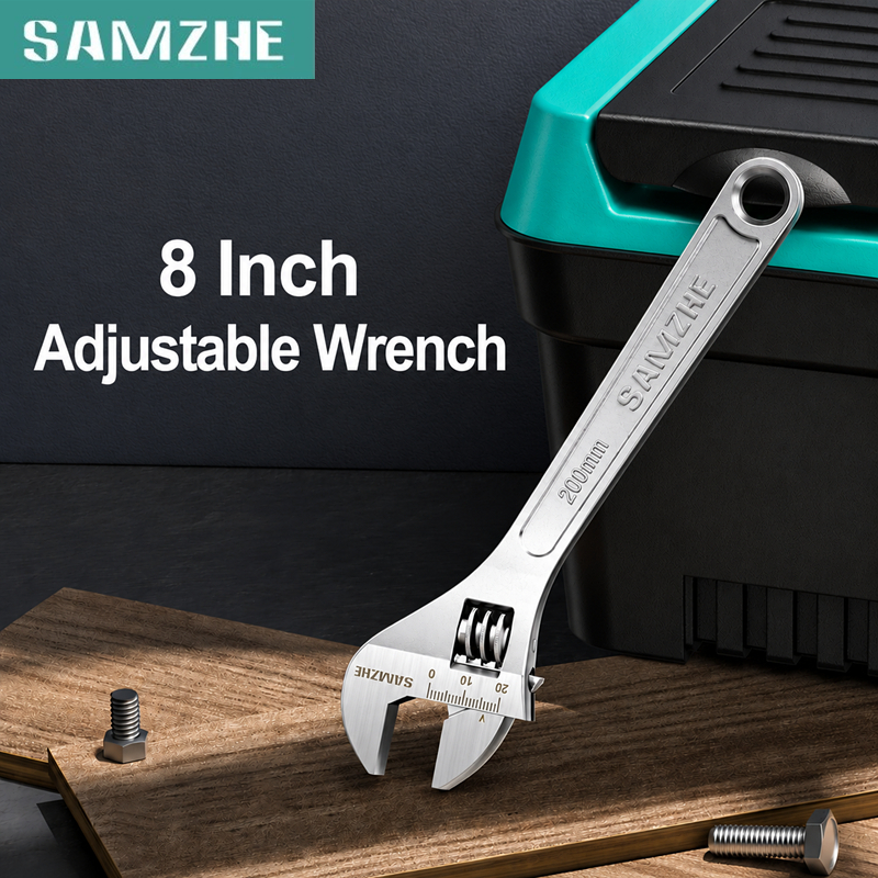 Cờ lê điều chỉnh One Piece SAMSUNG 8 Inch, Cờ lê đa năng mở lớn nhẹ để sửa chữa và bảo trì tay đa ch