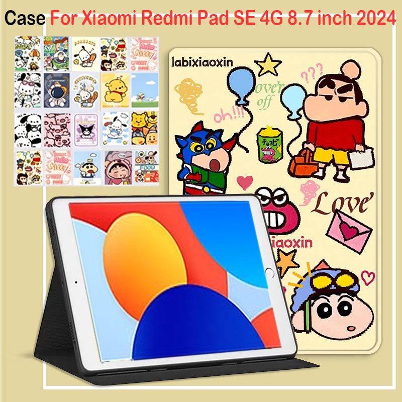 Dành Cho Xiaomi Redmi Pad SE 4G 8.7 inch 2024 Da Chống Sốc Gấp Đứng Flip Cover Redmi Pad SE 4G 8.7 "