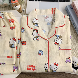 Bộ Đồ Ngủ Mới Cho Nữ Váy Ngủ Hoạt Hình Dễ Thương In Đồ Ngủ Bộ Ve Áo Dài Tay Mặc Nhà