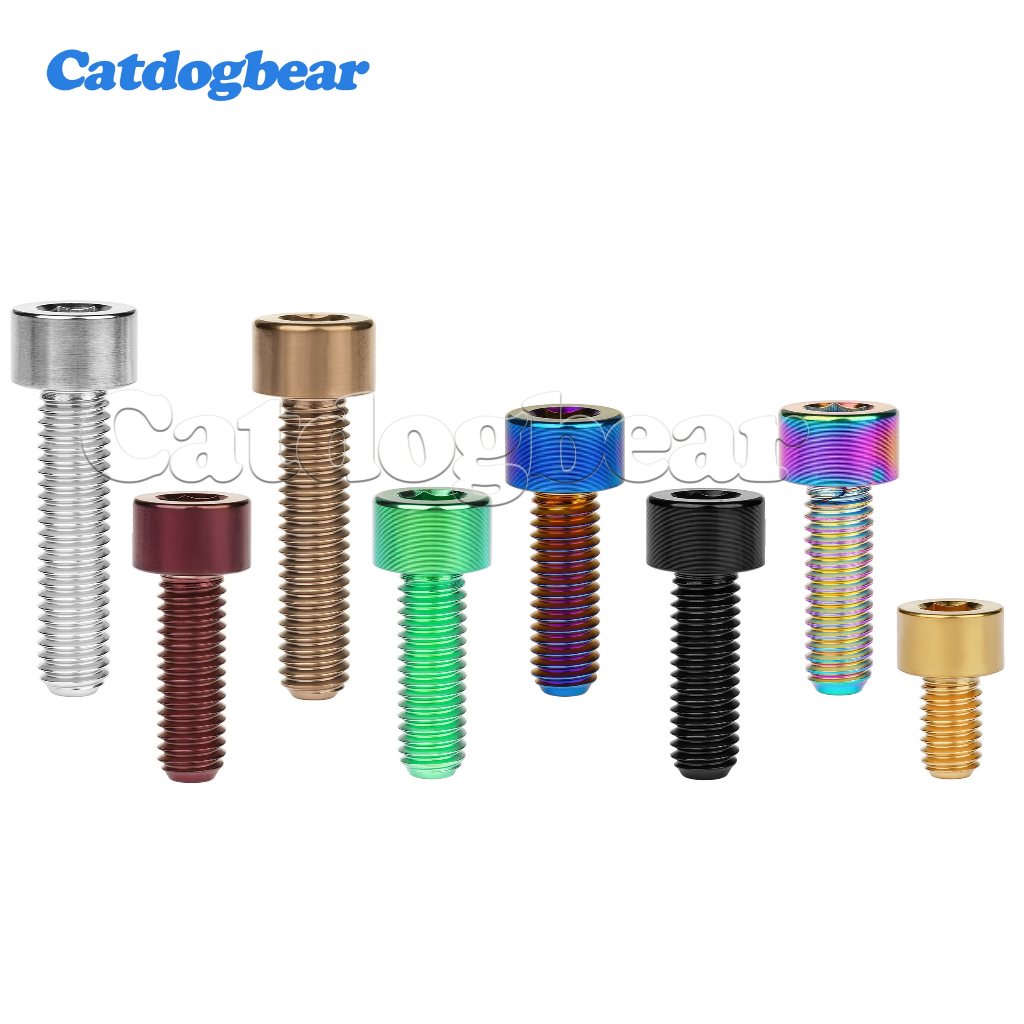 Catdogbear Titan Ti Bu Lông M4X 6 8 10 12 15 18 20mm Vít Lục Giác Bên Trong DIN912 Cho Xe Đạp Ti Fas