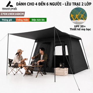 Lều cắm trại picnic cỡ lớn 4-6 người | mount peak | rộng thoáng Chống gió chống Côn Trùng