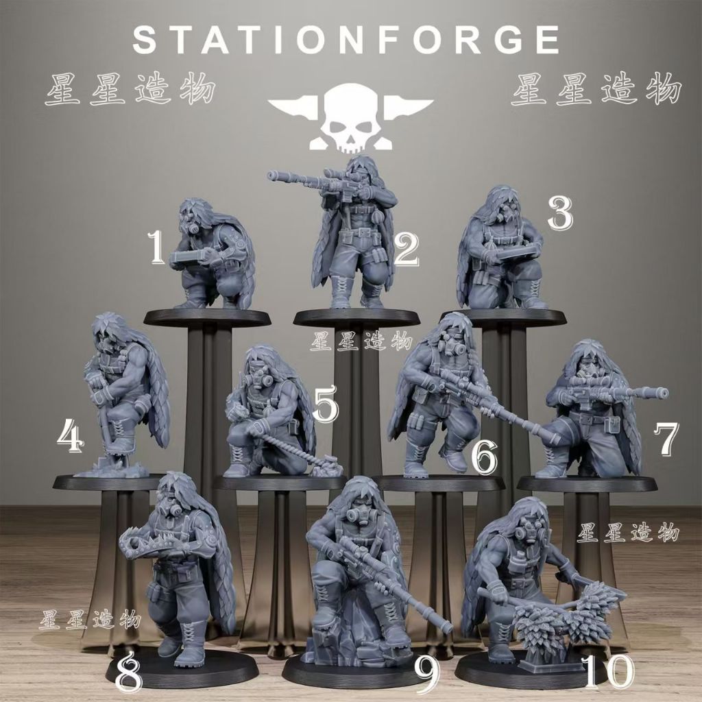 SK-Cleg Jungle Lực lượng đặc biệt DND 3D In Mô hình trắng Chiến tranh Cờ vua Mô hình trò chơi HMEO