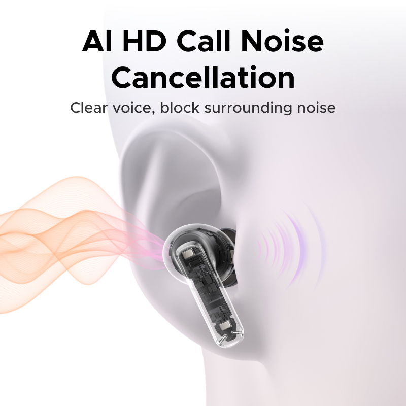 Tai nghe không dây UGREEN HiTune EchoBuds Plus, Bluetooth 6.0, chống ồn chủ động -55dB ANC , pin 50h, LDAC, Hi-Res, IPX5, Hỗ trợ ứng dụng | BigBuy360 - bigbuy360.vn