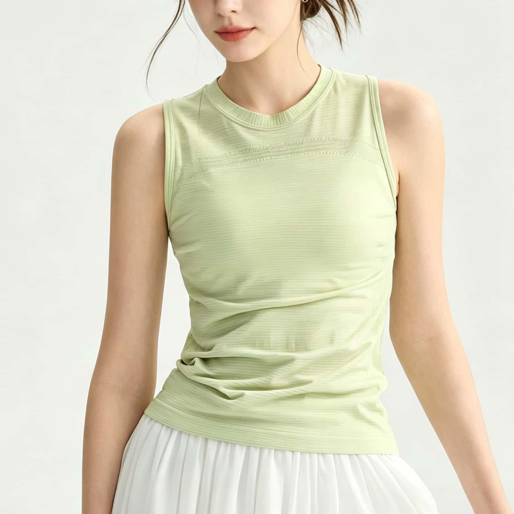 [L.CIRCLE] Đèn không tay liền mạch Yoga Sport Top
