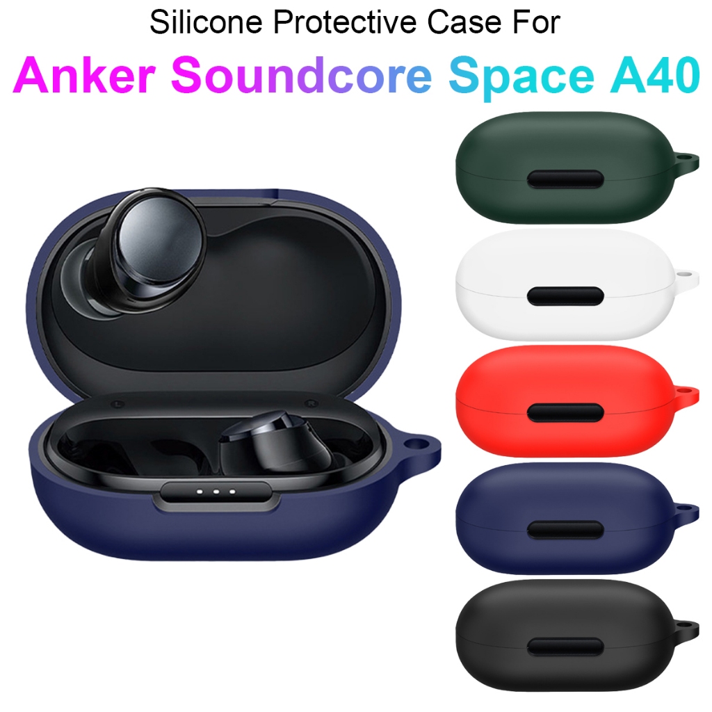 Vỏ bảo vệ tai nghe silicon mềm cho Anker Soundcore Space A40 Vỏ bảo vệ tai nghe không dây Vỏ chống r