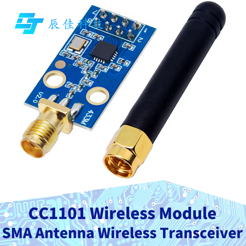 Mô-đun không dây CC1101 với mô-đun thu phát không dây ăng-ten SMA cho Arduino 315 / 433 / 868 / 915M