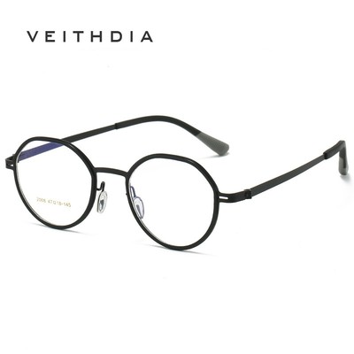 VEITHDIA Mới Về Kính Chống Ánh Sáng Xanh Ống Kính Phẳng Thời Trang Khung Nhẹ Cho Quang Y2008