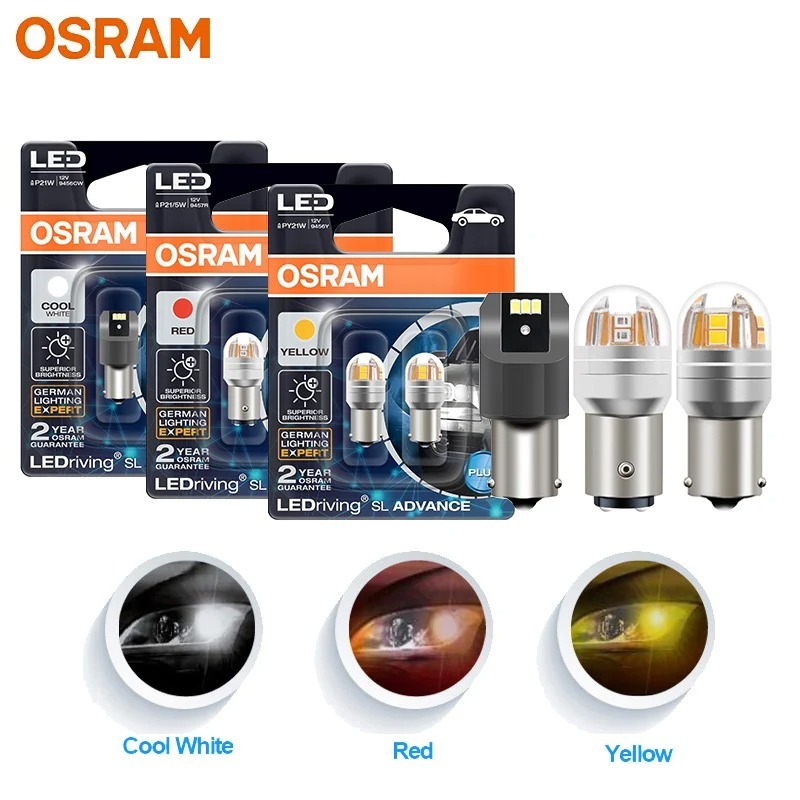OSRAM Nâng Cấp Đèn LED Tín Hiệu S25 P21W PY21W P21 / 5W LEDriving SL Advance 1156 1157 Bóng Đèn LED 