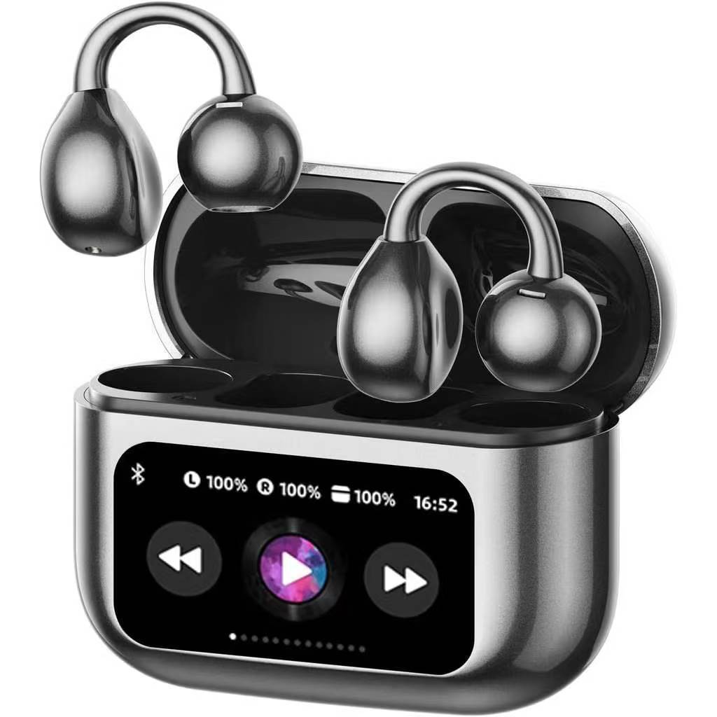 Tai nghe Bluetooth không dây mới M100 màn hình màu màn hình cảm ứng loại kẹp tai siêu dài tuổi thọ p