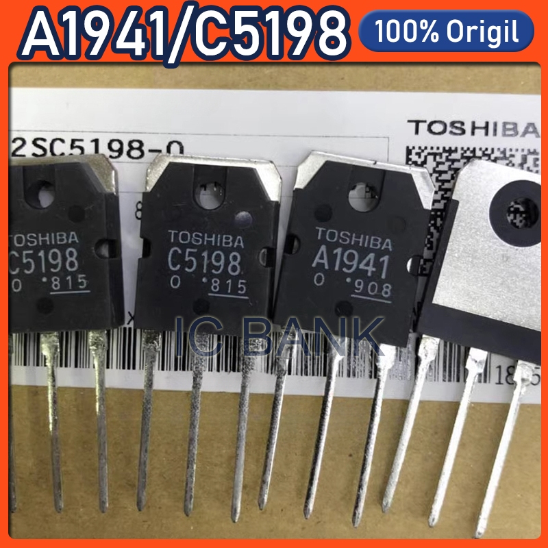10 CÁI / 5 Cặp Chính Hãng 2SC5198 2SA1941 TO-3P (5 CÁI A1941 + 5 CÁI C5198) TO-3P (10 CÁI A1941 + 10