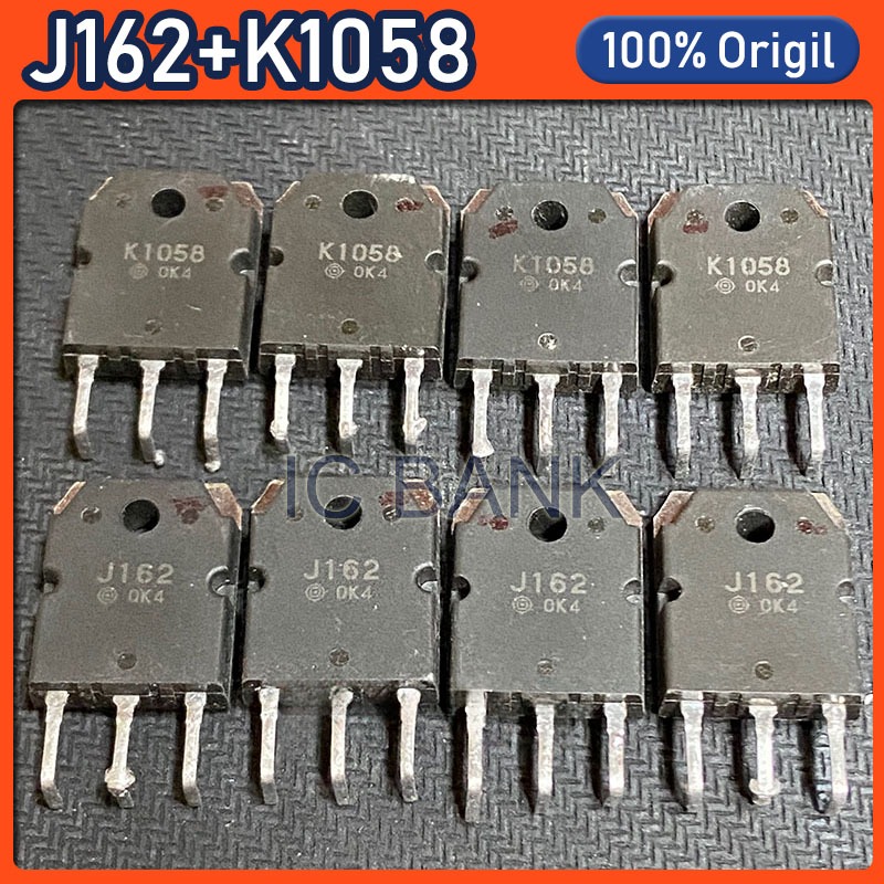 1 Cặp Chính Hãng (K1058 + J162) 2SK1058 2SJ162 Bộ khuếch đại âm thanh cũ IC ghép nối ống bóng bán dẫ