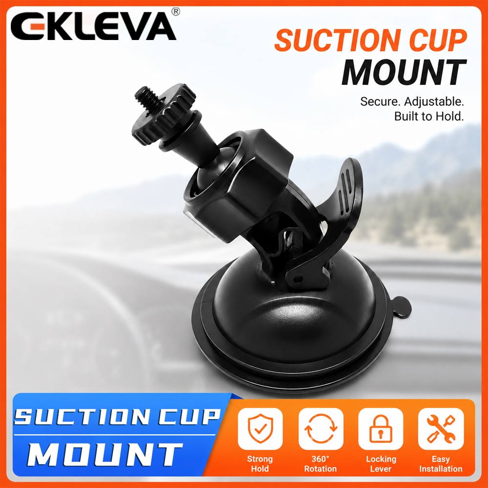 EKLEVA Giá đỡ  cho camera hành trình xoay 360 độ có giác hút bền bỉ