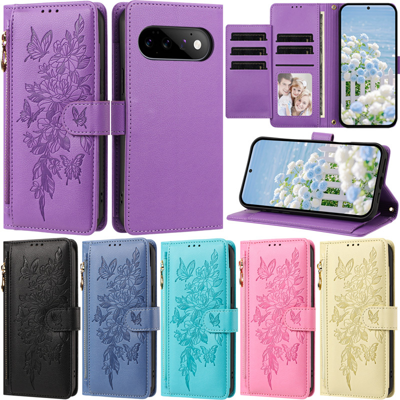 Vỏ Sang Trọng Cho Google Pixel 11 Pro 10 Pro 9 Pro 8 Pro 10A 11 Pro XL 10 Pro XL 9 Pro XL Dây Kéo Ví