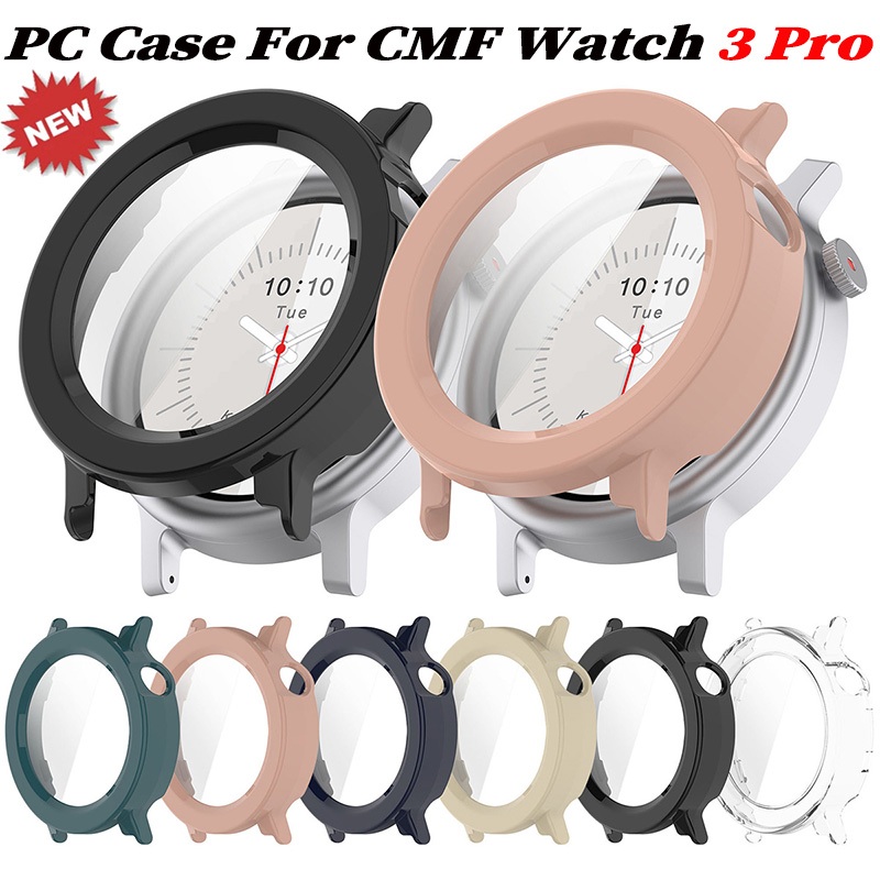 Kính cường lực + PC Case For Nothing CMF Watch 3 Pro Màn hình Chống trầy xước Ốp bảo vệ cản trước ch