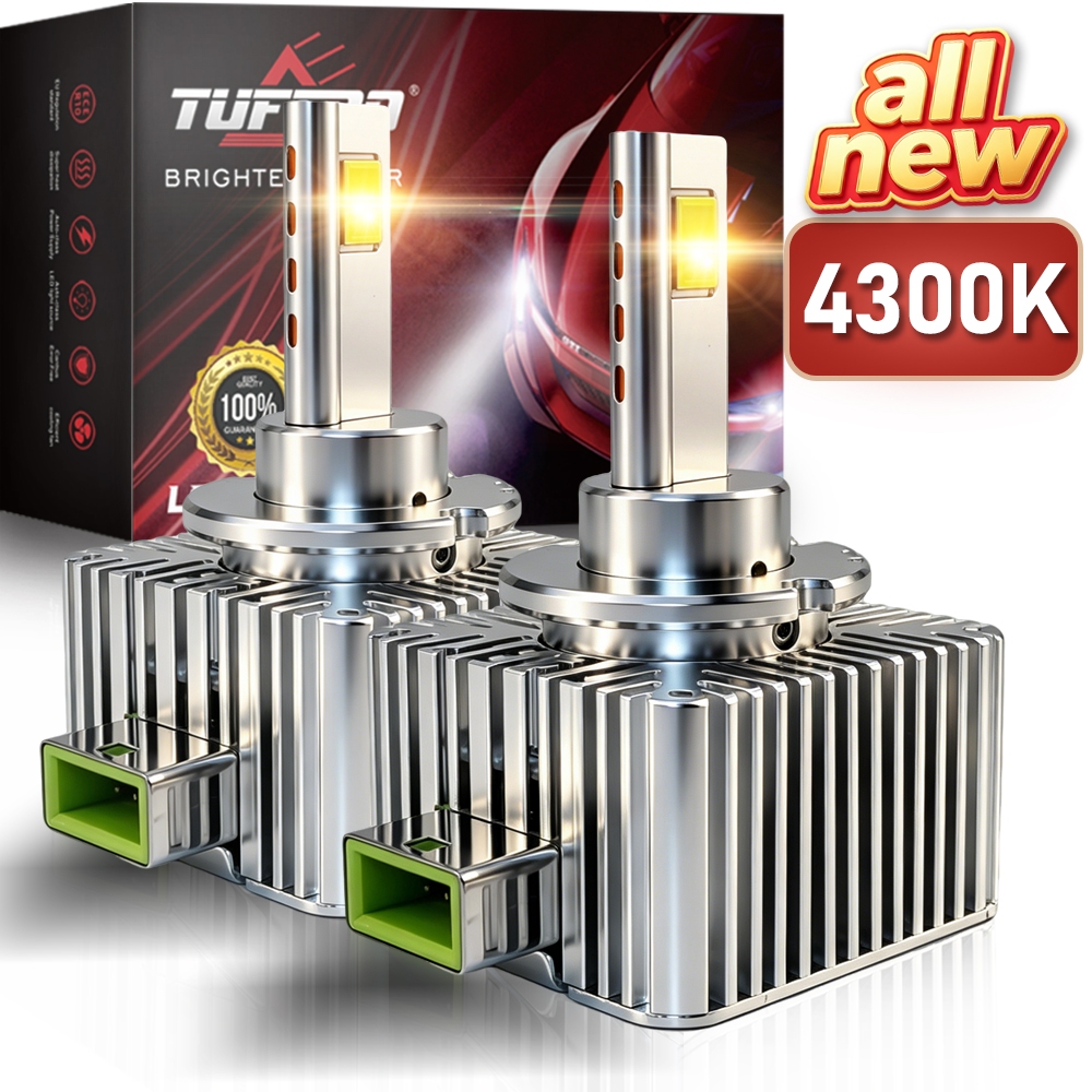 TUFFOO 1 cặp 4300K LED D1S/D3S/D8S Bóng Đèn Cos/Đèn Pha LED Canbus 4300K Trắng Ấm/Trắng Vàng
