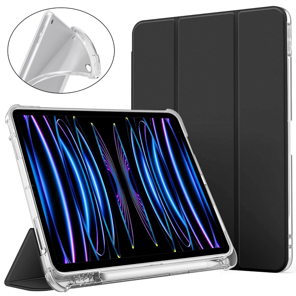 Ốp bảo vệ IPad có khe cắm bút Pro 11 inch đánh thức giấc ngủ 2020-2022 Vỏ thông minh TPU mềm thích h
