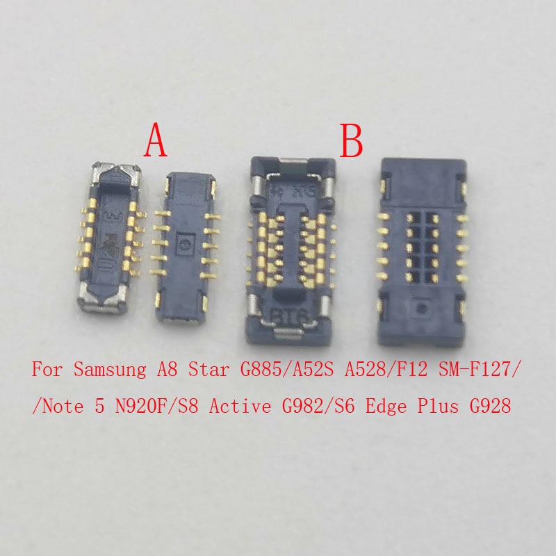 10-30 Cái Cắm Vân Tay FPC Kết Nối Cho Samsung Note 5 S8 Active A52S F12 A8 Star S6 Edge Plus Nút Hom