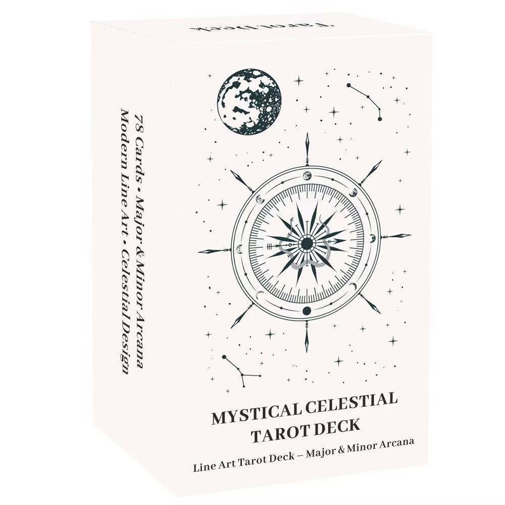 Original Mystical Tarot Mystical Tarot Mystical Celestial Tarot Heaven and Earth Cover 12X7CM Thẻ tr