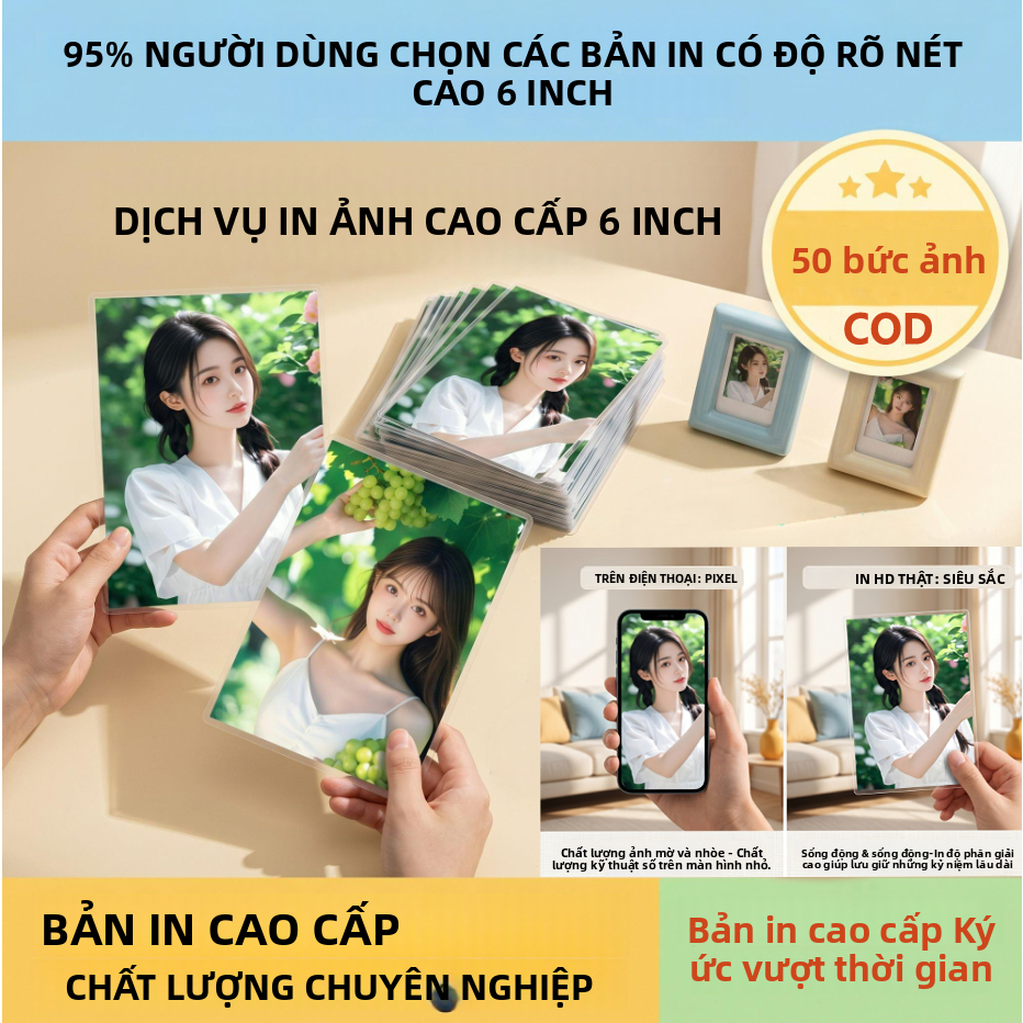 In album ảnh di động, in DIY 50 bức ảnh In hình ảnh độ phân giải cao