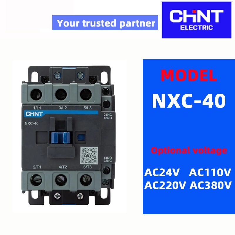 CHINT Contactor NXC-40 NXC-50 NXC-65 NXC-75 NXC-85 NXC-100 40A 50A 65A 75A 85A dòng điện AC110V 220V