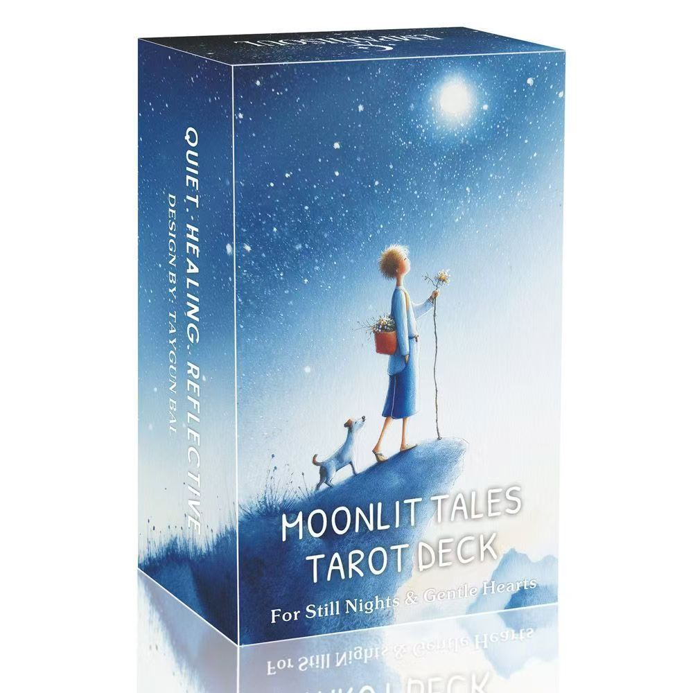 Ban Đầu Moonlit Tarot Moonlit Tales Tarot Tarot Tarot 12X7CM Bảng Tiếng Anh Trò Chơi Thẻ Trò Chơi