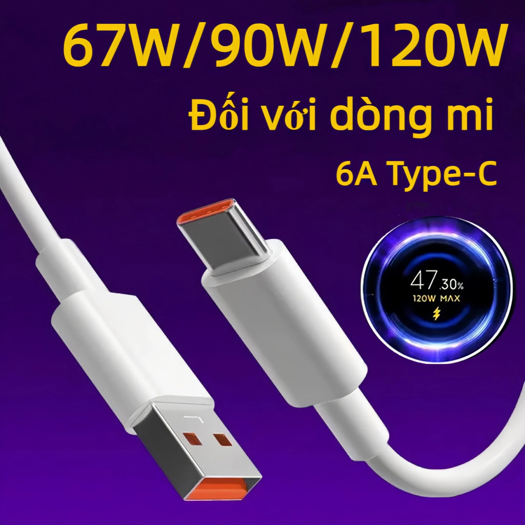Cáp sạc nhanh 120W cho Note 13 Pro Dây sạc điện thoại di động cho P0C0 F4 GT/X6 Pro/Mi 11T Pro/12T C