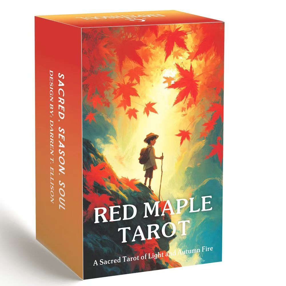 Maple Tarot Red Maple Tarot Heaven and Earth Cover 12 x 7cm 78 Trò chơi bài Tarot tiếng Anh