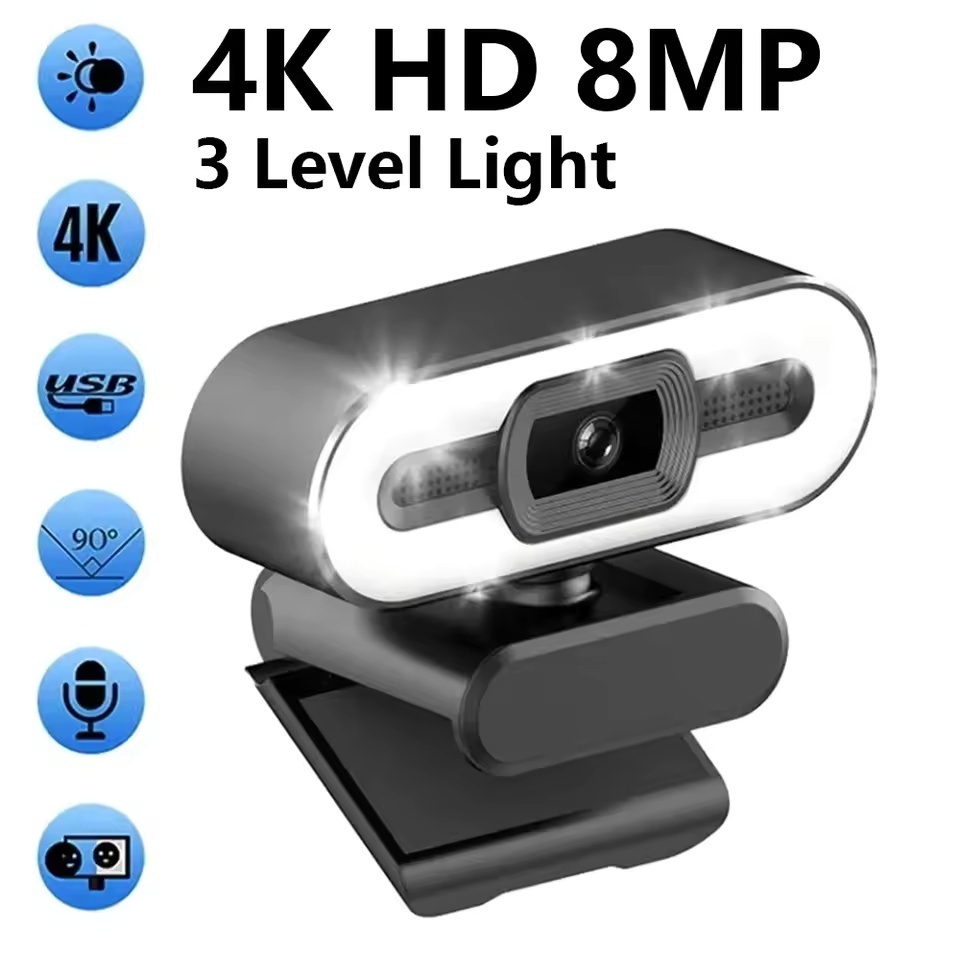 Di Động Full HD 1080P 2K 4K Webcam PC Laptop Tự Động Lấy Nét Webcam Phát Trực Tiếp Linh Hoạt Với Mic