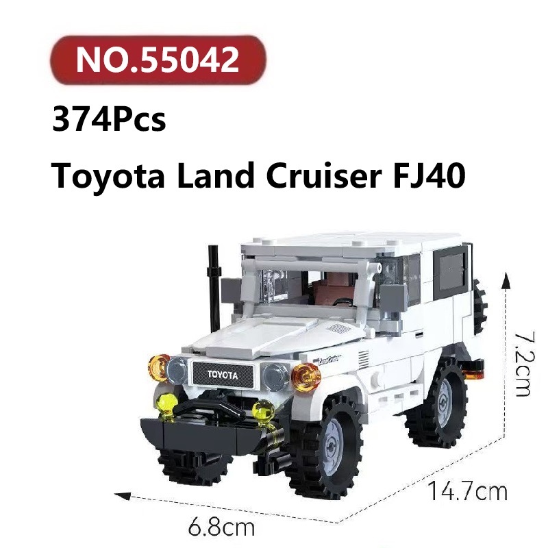 ✨Toyota Land Cruiser FJ40 Đồ Chơi Lắp Ráp Mô Hình 374Chi Tiết SHUANGYING Car Lắp Ghép Xếp Hình