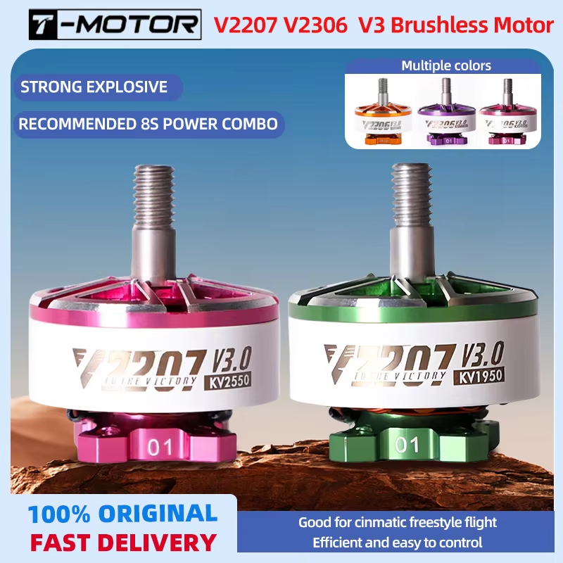 Động cơ T-Motor Velox V2207 / V2306 V3 Động cơ không chổi than 1750 / 1950KV (5-6S) 2550KV 4S RC FPV