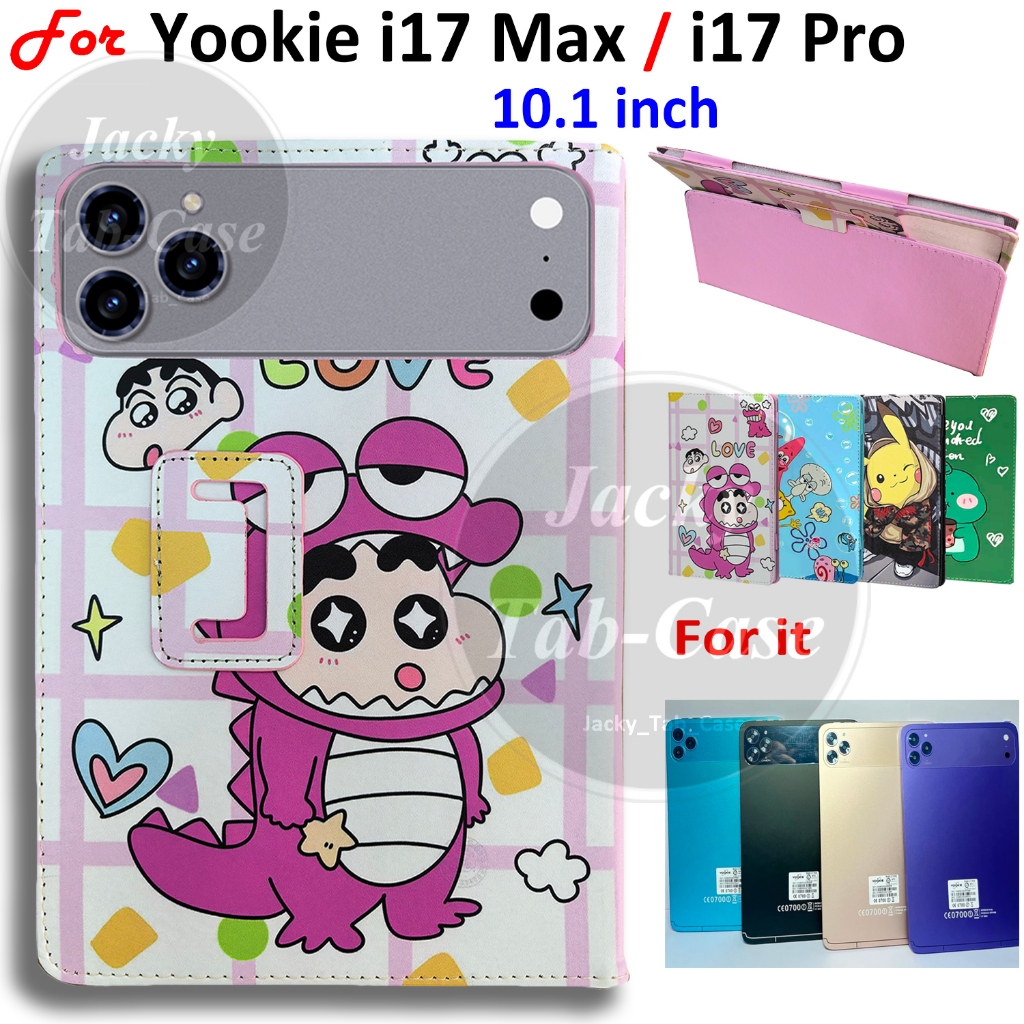 Dành Cho Máy Tính Bảng I17 MAX 10.1 inch Yookie Tab i17 Pro Nhẹ Hơn Mỏng Hơn Bao Da PU Flip Stand Co