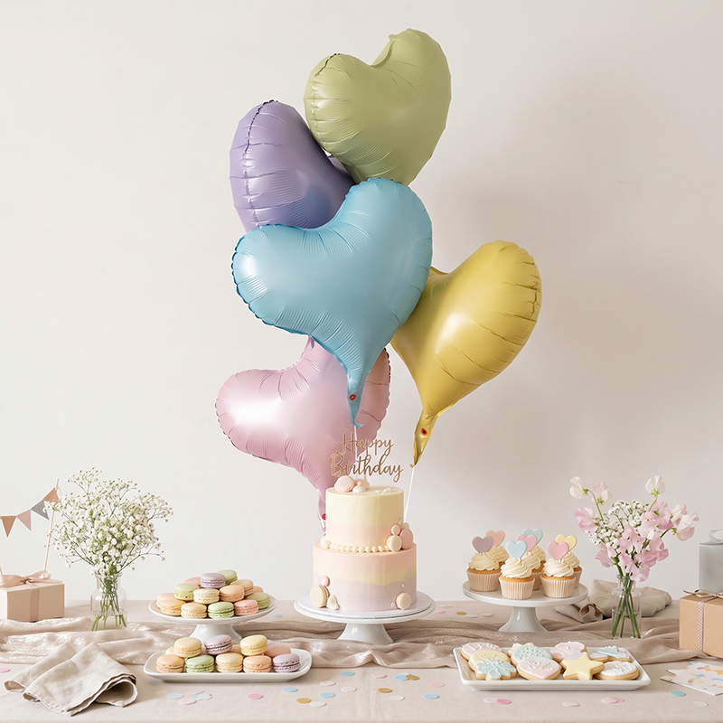 18 inch Macaron askew Tình Yêu Bóng Trẻ Em Trang Trí Sinh Nhật Lá Nhôm Dự Tiệc Cung Cấp Lễ Hội Dự Ti