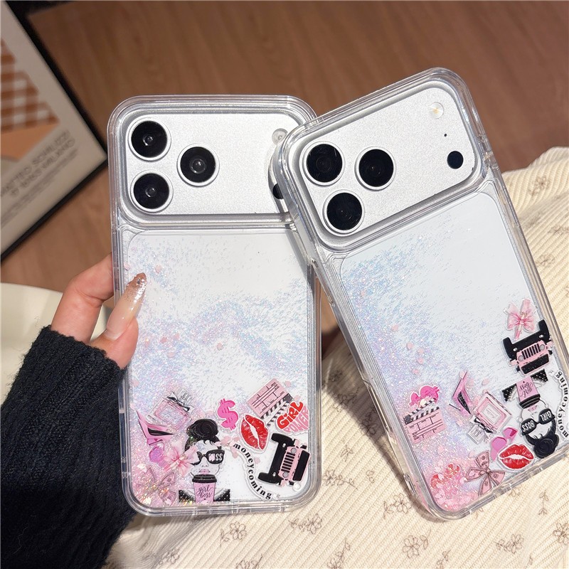 IPhone 17 Pro Max Fashion Queen pattern Chất liệu TPU Vỏ điện thoại dòng chảy dung nham