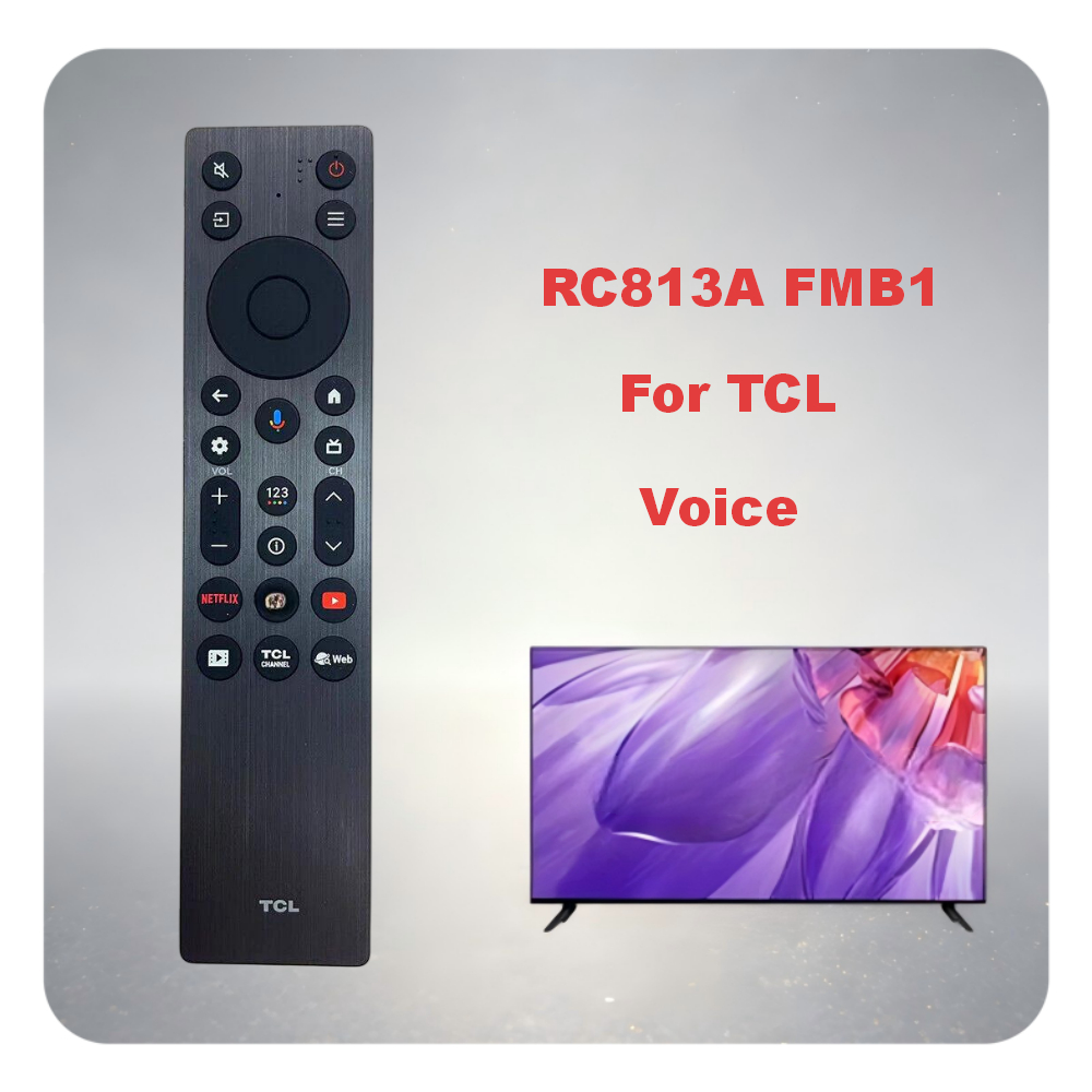 Mới thích hợp cho điều khiển từ xa TV thoại Bluetooth thông minh RC813A FMB1 TCL, phổ biến cho 2025 
