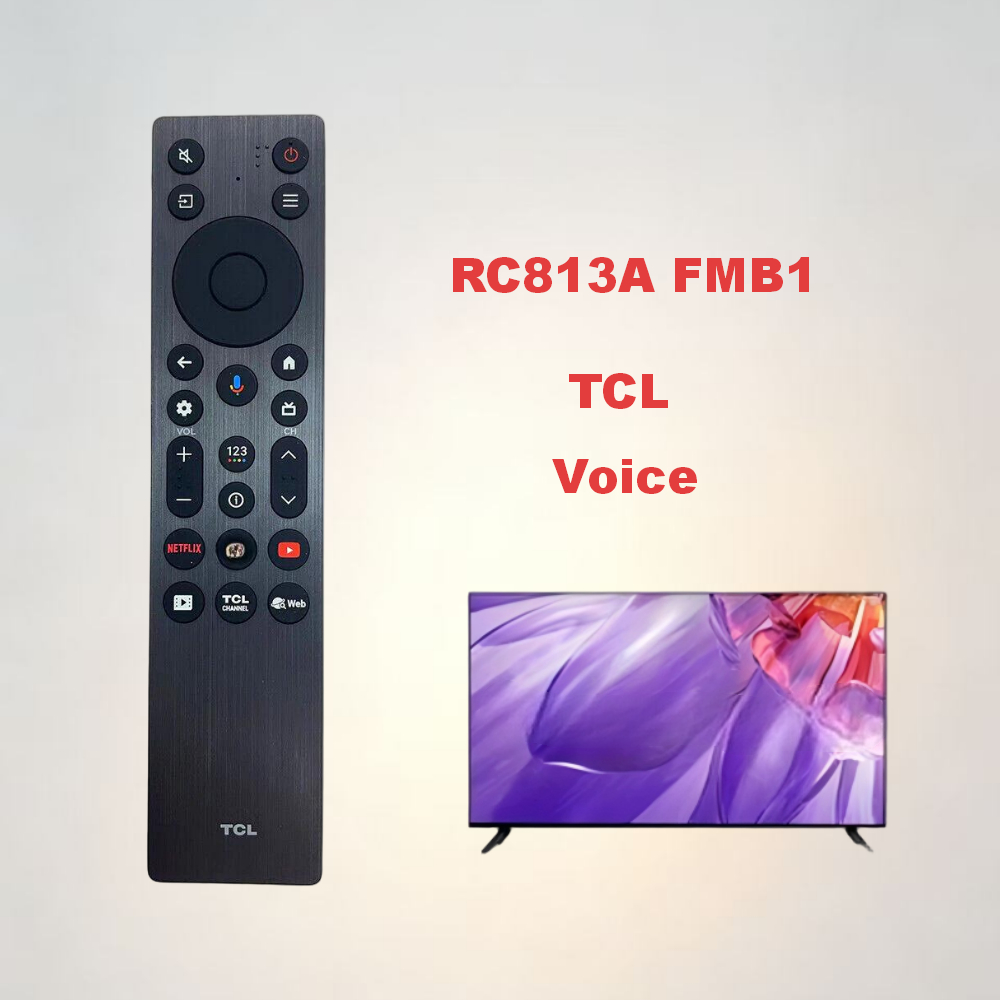 Thích hợp cho điều khiển từ xa TV thoại Bluetooth thông minh RC813A FMB1 TCL, phổ biến cho 2025 TCL 