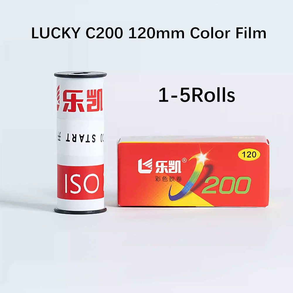 Phim màu 1-5Rolls LUCKY C200 120mm 120 ISO200 / 24 ° Phim âm màu cho máy ảnh Kodak Fujifilm 120 phim