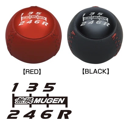 JDM MUGEN DA ĐEN 6 TỐC ĐỘ SHIFT GEAR KNOB HONDA CL7 CL9 FD2 FN2 DC5 S2000