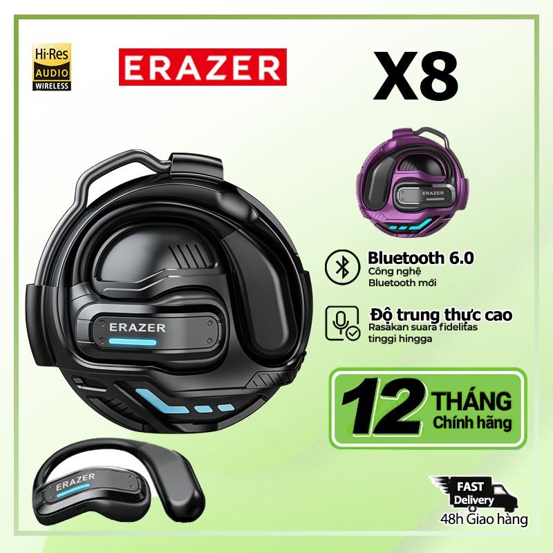 Lenovo ERAZER X8 Tai nghe dịch thuật AI Âm thanh nổi 9D Độ trễ cực thấp Tai nghe không dây | BigBuy360 - bigbuy360.vn
