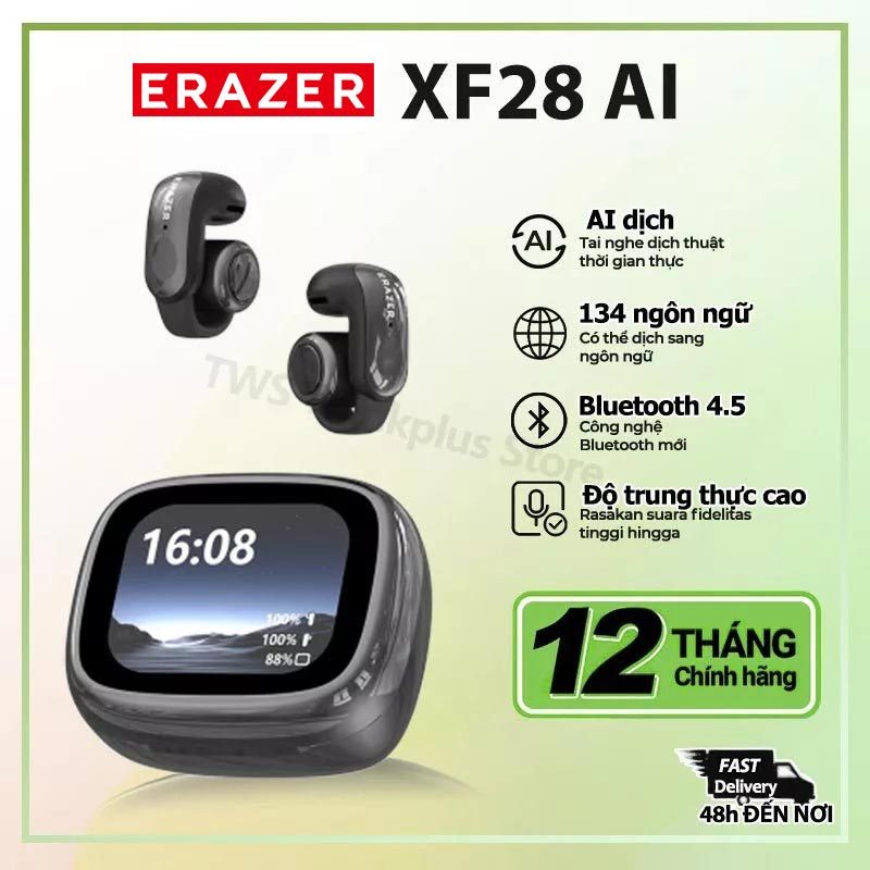 Tai nghe dịch thuật Lenovo ERAZER XF28 AI AI AI Tai nghe dịch ngôn ngữ thông minh Bluetooth 6.0 Cuộc gọi thoại công nghệ Bluetooth mới | BigBuy360 - bigbuy360.vn