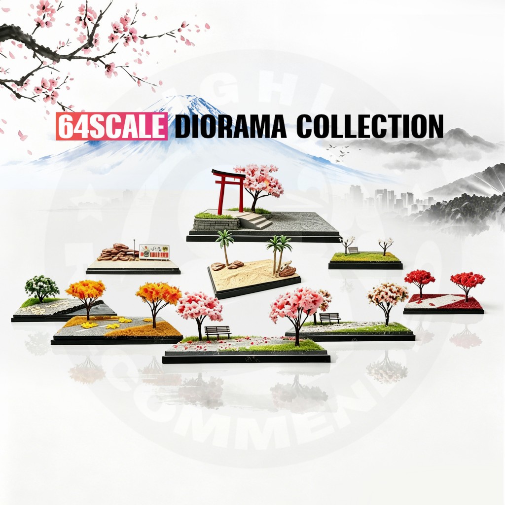 Mẫu xe 1: 64 Diorama - Sakura Forza Horizon Phong cách Nhật Bản (Chỉ cảnh & bìa; không bao gồm hình 