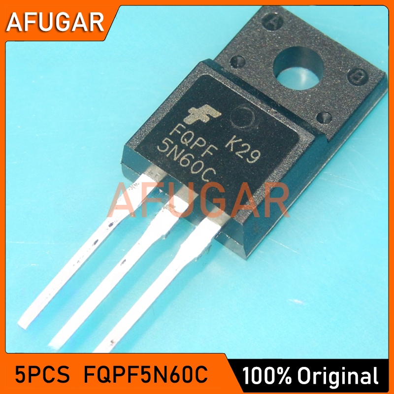 10 Chiếc FQPF5N60C 5N60C 4.5A 600V TO-220F MOSFET Transistor