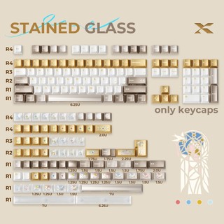 XVX Kính Màu Hanamado Keycaps Hồ Sơ Anh Đào In Hình Đôi Màn Hình Trọn Bộ Bao Gồm Mới Lạ Tương Thích Với Bàn Phím Cơ Keycaps (181key))