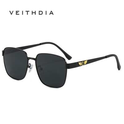 VEITHDIA Kính râm phân cực vuông nam mới Kính lái xe HD chống tia cực tím thời trang AY2612