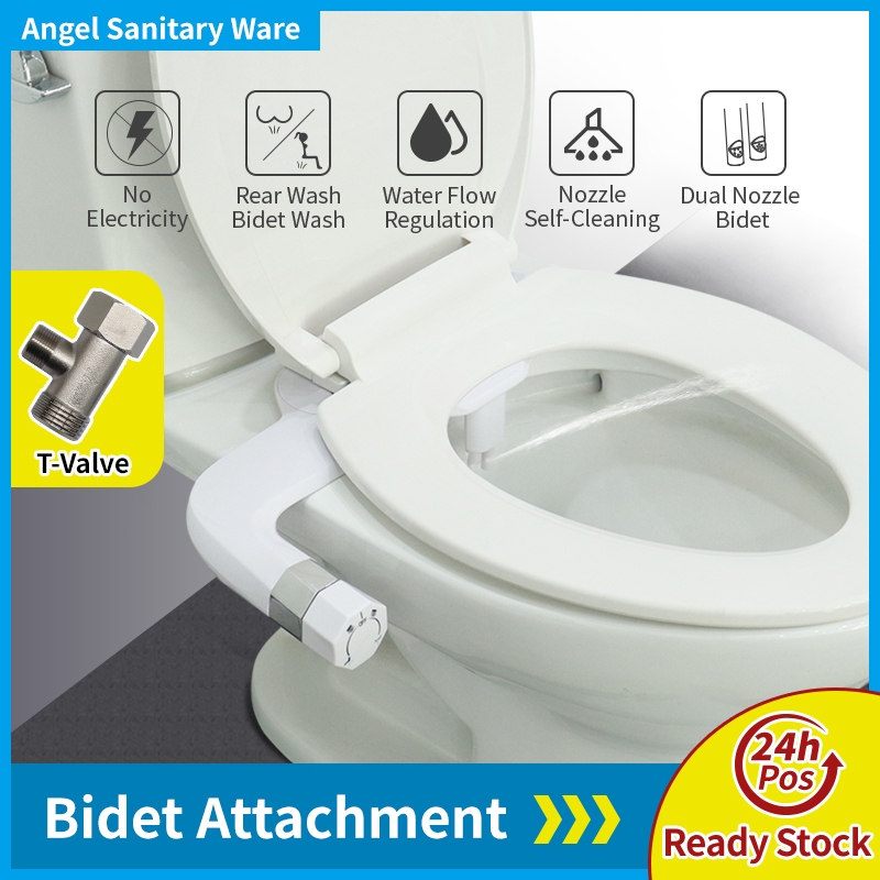 Angelmore Phòng Tắm Vệ Sinh Bidet Ghế Đính Kèm Xịt Nước Không Điện Bidet Ghế Vệ Sinh Vòi Phun Kép Bi