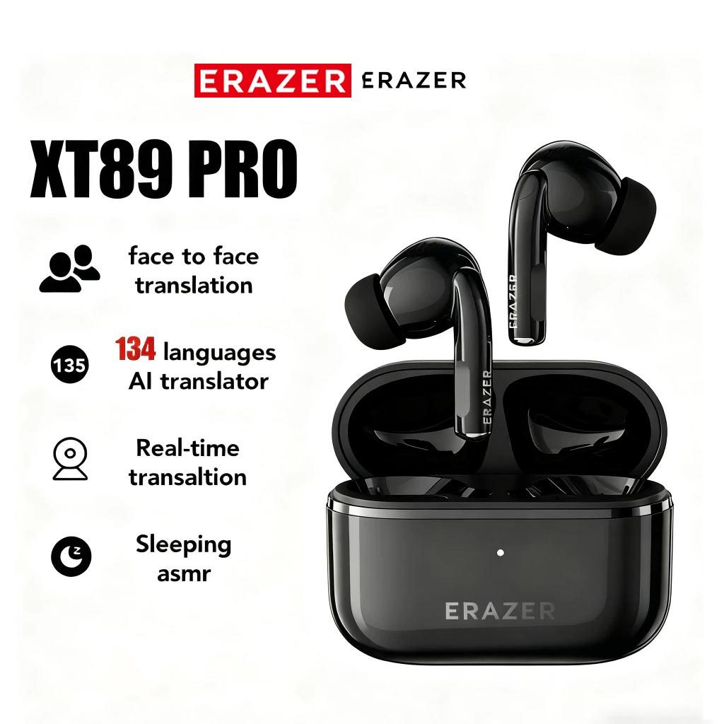 Lenovo ERAZER XT89 PRO AI Dịch Tai nghe Bluetooth 5.4 Độ trễ thấp Bản ghi cuộc họp dịch hai chiều Du lịch xã hội Tai nghe dịch thiết yếu | BigBuy360 - bigbuy360.vn