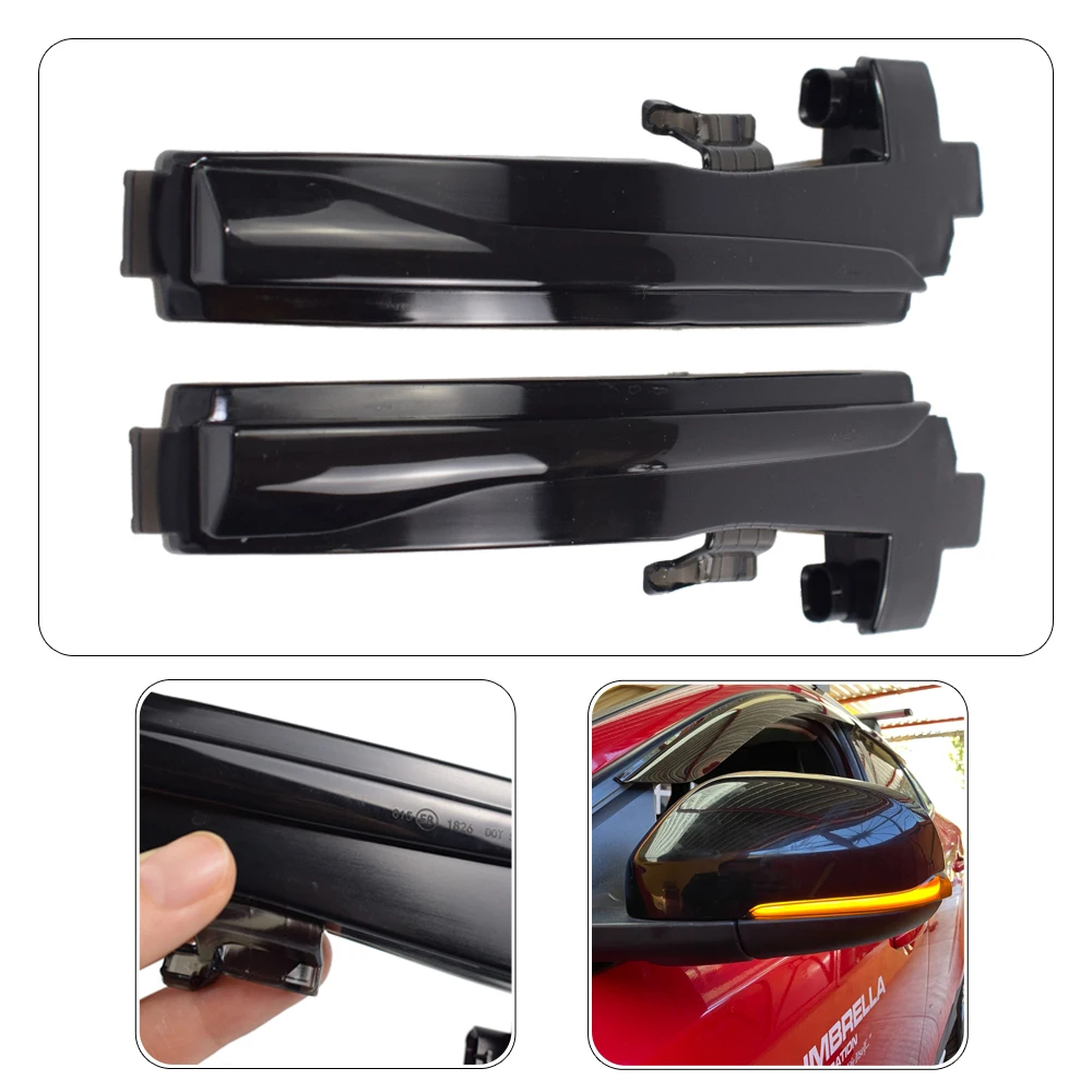 Gương chiếu hậu tuần tự Blinker Đèn báo cho Volvo V40 Cross Country II V60 S60 S80 V70 III Đèn LED b