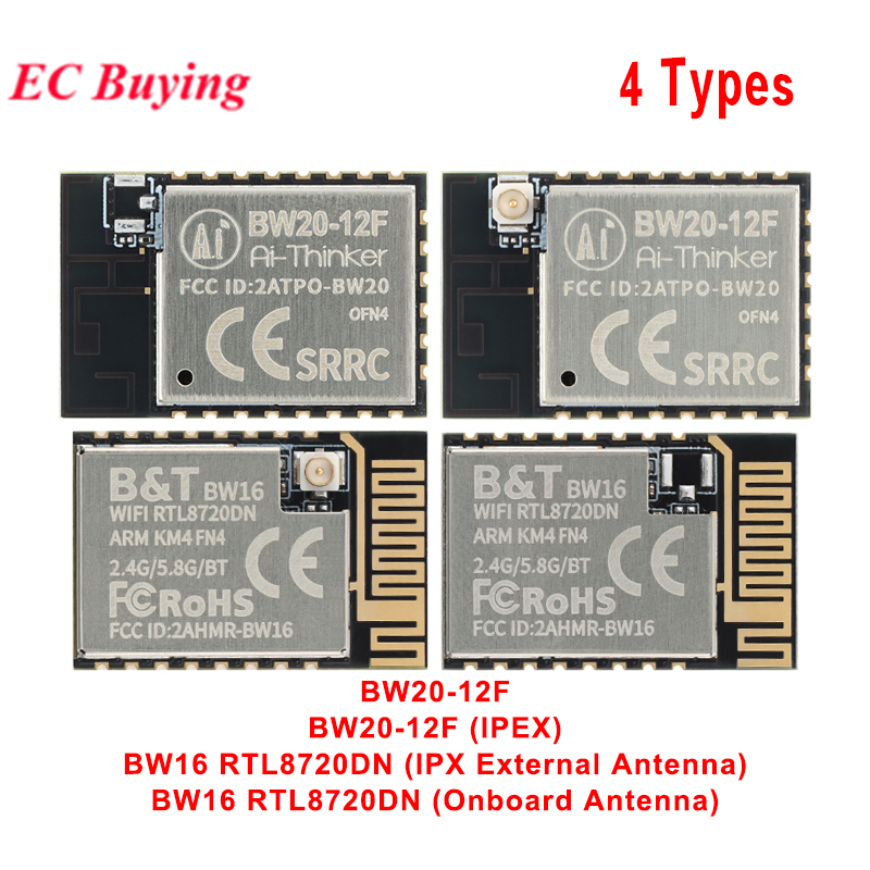5 Cái / 2 Chiếc BW20-12F BW16 RTL8711 RTL8720DN Băng Đô Kép WiFi + BLE 5.0 Mô Đun Bluetooth Lõi Kép 